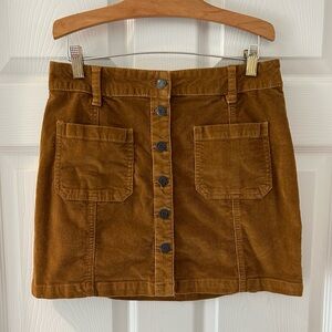 Mudd Corduory Button Up Skirt
